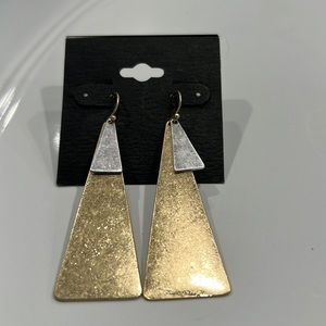 Earrings silver and gold